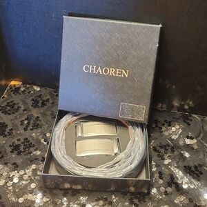 Chaoren mens belts leather ratchet 2 pack BRAND NEW
